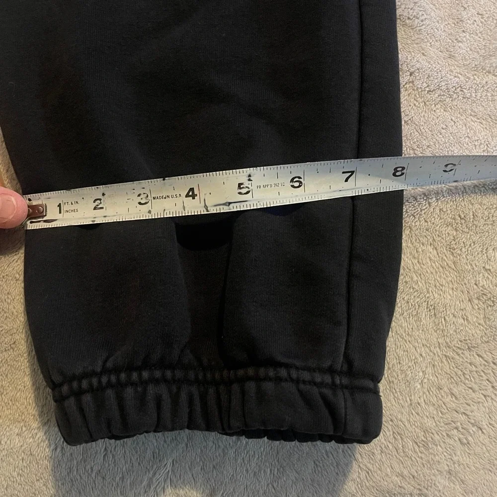 The North Face Sweatpants Men Large Black Fleece Joggers Logo Zip Pockets Casual